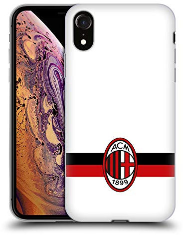 Head Case Designs Offizielle AC Milan Weiss Wappen Gel Handyhülle Hülle [Militärischer Schutzgrad] Kompatibel mit Apple iPhone XR