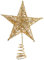 BESTOYARD Estrella de Árbol de Navidad de Cinco Puntas para Árbol de Navidad Decoración Árbol de Navidad (Dorados) 12 cm