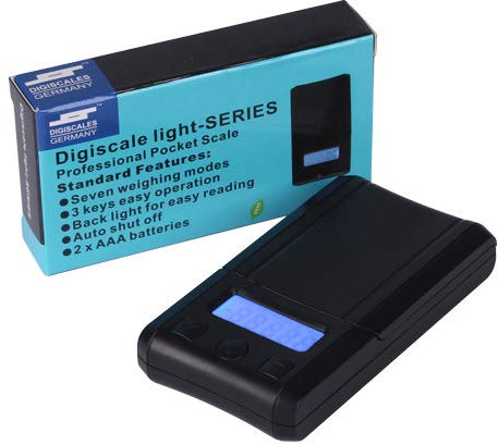 Feinwaage Milligramm 0,01g/100g Digiscale Light Schwarz - Taschenwaage Digitalwaage Briefwaage Tischwaage Goldwaage