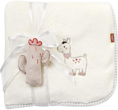 Fehn Kuscheldecke Peru Lama - Kuschelige Schmusedecke als Babydecke - Schmusetuch & Krabbeldecke für Kinderwagen und Babyschale - ideales Schnuffeltuch und Erstlingsdecke - für Babys ab 0+ Monaten