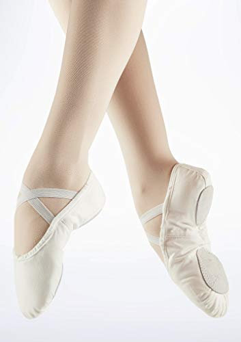 Mezze Punte Ballet Tela Suola a Goccia Danza Ballerine Scarpette Ginnastica Yoga Rosa Nera Nianca (Bianche, 39)