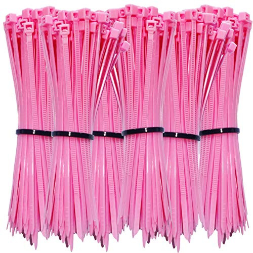 O&W Security Kabelbinder 100 x 2,5 mm Rosa – 330 Stück, UV-beständig, Nylon PA6.6, selbstsperrend, ca. 8,2 kg Zugfestigkeit, für Kabelmanagement, Garten, Werkstatt, Innen & Außen