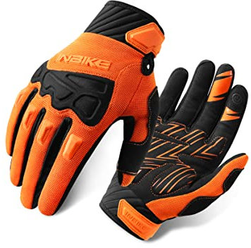INBIKE MTB Handschuhe Herren Motocross Fahrradhandschuhe Mountainbike Fahrrad Rad Jungen mädchen Orange XL