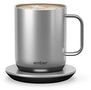 Ember Temperature Control Smart Mug 2, 10 Oz, App-Controlled Heated Coffee Mug with 80 Min Battery Life and Improved Design, Stainless Steel