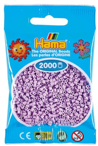 Hama 2.000 Mini-Perlen (kleine Perlen, Ø2,5 mm) flieder