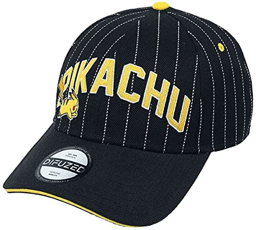 Difuzed Unisex Pokémon-Gebogene Rechnungskappe schwarz Baseballkappe, Einheitsgröße