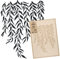 NAKLEO Floral Large Wall Painting Stencil 43x64 cm, Weeping Willow Branch Leaves Pattern, Reusable Plastic Template, DIY Art and Craft Home Decor, Floor Wood Fabric Furniture