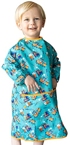 Tidy Tot Ärmellätzchen Ganzkörper Lätzchen Baby wasserdicht mit Tasche