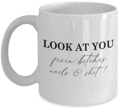 Walzzoo Nail Tech Mug - Nail Artist Gift - Manicurist Appreciation Present Idea - 11oz, White