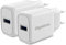 Gigastone Cargador USB 18W, Paquete de 2, USB Tipo A, Certificado Qualcomm QC 3.0, Compatible con iPhone, iPad, Samsung Galaxy, LG, HTC, Nexus, Cargador Inalámbrica Qi
