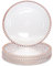 DaCakeWS Rose Gold Bead Charger Plates, 13 Round, Set of 10 - Acrylic Dinner, Wedding, Party, Event