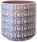 Nordring Retro Übertopf Vintage Pflanztopf für Zimmerplanzen Blumentopf Cross M (12,5 cm ø), Mauve, Keramik