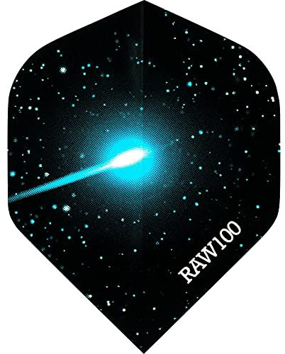 Darts Corner Raw 5XF1891 Dart-Flights, 100 Mikron, Standard Nr. 2, Shooting Star, 5 Sets mit 3 Flights