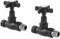 DuraTherm Traditional Manual Straight Towel Radiator Valve Set, 15mm Central Heating Valves for Radiators, Round Crosshead, Black