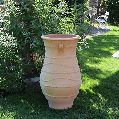 Handgefertigte Terracotta-Amphore Cistus 130cm - Frostbeständige Garten-Dekoration für Ihre Pflanzen & Blumen
