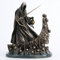 Veronese Design Sensenmann-Statue, 19,5 cm hoch, dunkler Botschaft und die Ferry der verdammten Kunstharz-Skulptur, Bronze-Finish