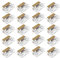 ECSiNG 20pcs PCB Porte-fusible avec 20pcs Couvercle Transparent Double Bornes 250V 6A 5x20mm Fusible PCB Panneau Support de Montage Boîtier 23.5mm Pas de Broche