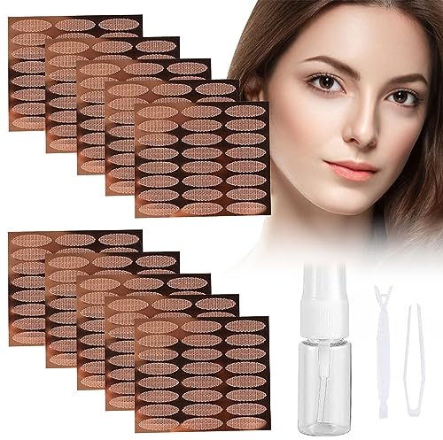 Schlupflider Stripes,Schlupflider Tapes,480pcs Double-Sided Eyelid Tapes,Lifting Tapes Gesicht,Unsichtbare Sofort-Lidstraffung für Unebenheiten/Tropfen/Haubenlider