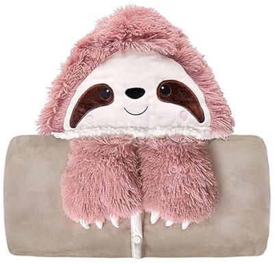 Hengrongshen Faultier Geschenke für Frauen, Tragbar Kuscheldecke Flauschig Mit Niedlichen Tiermotiven, Kuscheldecke mit Armeln Bringt Volles Glück im Kalten Winter