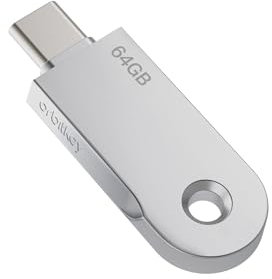 Orbitkey USB-C | Thumb Drive with Fast Transfer Chip | Slim Profile Compatible Key Organizer & Key Ring