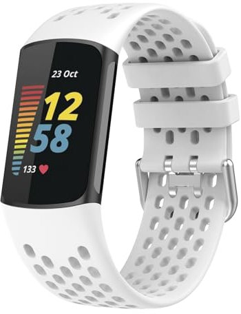 KAREN66 Armband Kompatibel mit Fitbit Charge 6 Armband, Sport Atmungsaktiv Silikon Wasserdicht Ersatzarmband für Damen Herren