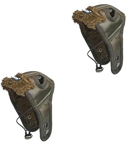 minkissy 2 Stück Fliegende Hundemütze Hundemütze Für Mittelgroße Hunde Haustier-Fliegermütze Hundemütze Für Große Hunde Cowboyhut Hüte Für Katze Kaffee-Dekorationen Kostüm