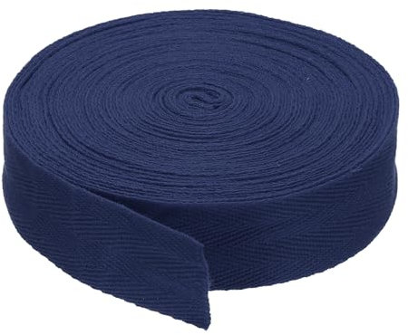 PATIKIL Baumwollband Baumwolle Gurtband 30mm x 9m, Schrägband Baumwoll Nahtband Köperband Saumband Einfassband Stoffband Webband zum Nähen für DIY Basteln Stricken Verpackungen, Navy blau