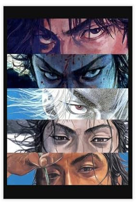 ALNILA Manga Vagabond 18 Leinwand-Poster, Wandkunst, Dekor, Bild, Gemälde für Wohnzimmer, Schlafzimmer, Dekoration, ungerahmt, 30 x 45 cm