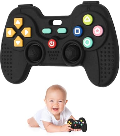 Hooku Silikon Beißringe für Babys 0-6 Monate, Beißspielzeug für Babys 6-12 Monate, Baby Fernbedienung Spielzeug, Säuglingsspielzeug 0-3 Monate, sensorisches Kauspielzeug, Kleinkind Neugeborenes Baby