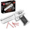 Reobrix 77001 Desert Eagle Pistole Bausteine Set, 408 Stücke Pistole Bausatz mit Schussfunktion Militärwaffe Montage Gun Spielzeug für Kinder Alter 6+