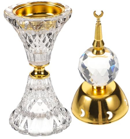 ABOOFAN Brûleur D' en Verre Porte- en Cristal pour Décoration Intérieure Encensoir Décoratif De Style Moyen-Oriental Encensoir Portable pour Chambre À Coucher Bureau
