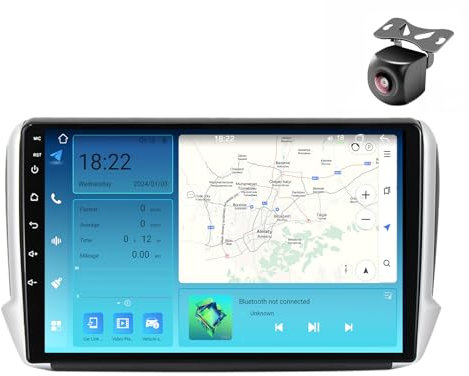 Android 12 Autoradio per 2 DIN Stereo Car Tablet Pollici Schermo MP5 Lettore Multimediale Receiver GPS con FM AM SWC Carplay Android Auto (M600S 8core 6+128G)