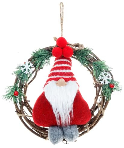 Weihnachtswichtel, Türkranz, Fenster- und Türdekorationen für Weihnachten, handgefertigte Weihnachtskränze für Wand, Kamin, Bauernhaus