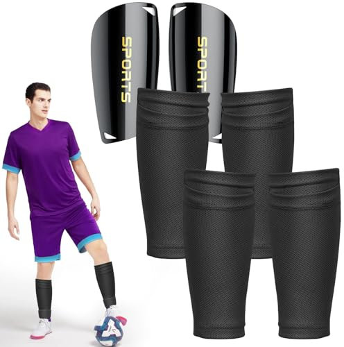 Schienbeinschoner Erwachsene Fussball Klein Schienbeinschoner Fußball Herren Damen Schienbeinschoner Socken mit Optimierter Einstecktasche Dünne Schienbeinschonerhalter Shin Pads Schienbeinschützer