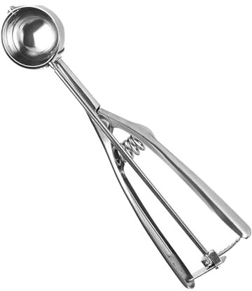 ZYHUI Ice Cream Scoop 304 Stainless Steel Cookie Scoops for Baking Melon Baller with Easy Trigger 3 Sizes (Silver, S)