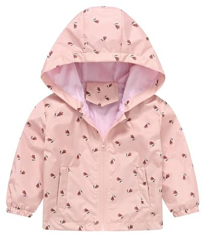 NaLatia Blouson Coupe-Vent Enfant Veste Capuche Manteau Manche Longue Manteaux Printemps Automne Mignon Coloré Animal Imprimé Légers Respirant Doublure Zipper Outwear Bébé 1-5 Ans