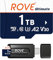 ROVE Ultimate 1TB Micro SD Card microSDXC Memory Card with USB 3.2 Type C Card Reader 160MB/s C10, U3, V30, 4K, A2 for Dash Cam, Android Smart Phones, Tablets, Games