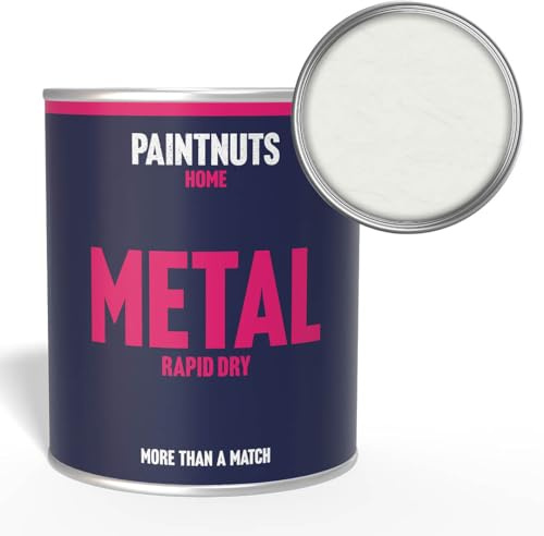 Paintnuts White (RAL-9003) Rapid Dry Metal Paint, Gloss Finish 250ml