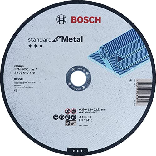 Bosch 10x Standard for Metal Straight Cutting Trennscheibe (für Bleche, Stahl, Ø 230 x 1,9 x 22,23 mm, Zubehör Winkelschleifer)
