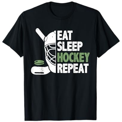 Eat Sleep Hockey Repeat Ice Hockey Lover Youth Player Gifts T-Shirt