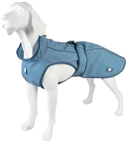 Max & Molly Regenmantel Hund wasserdicht, M, Ocean, Sportliche Regenjacke für Hunde mit verstellbarem Bauchgurt, Reflektierend und Sicher, Regenjacke Hund mit Geschirröffnung