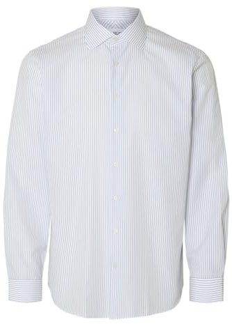 Slhslim-Lux Poplin Mix Shirt Ls Noos