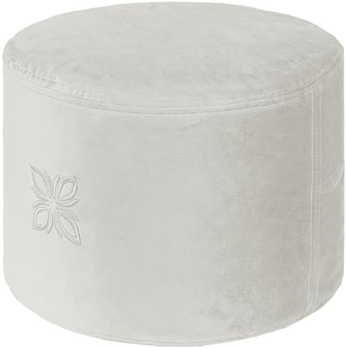 OMNANA® Cushy™ Meditationskissen rund – Sitzkissen 10cm/15cm/20cm hoch – Velvet Yogakissen mit Dinkelfüllung – Samt Bodenkissen, Kissen für Meditation & Entspannung – Made in Germany