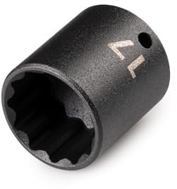 TEKTON 1/4 Inch Drive x 17 mm 12-Point Impact Socket | SID02317