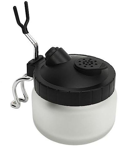 Tomvorks Airbrush Cleaning Pot with Holder, Multifunctional Car Painting, Spray Brush Cleaner Tools, Enhances Airbrush Care