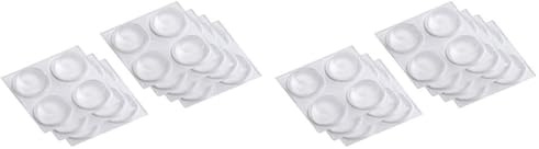 Metafranc Schutzpuffer Ø 12 mm - selbstklebend - transparent - 28 Stück - Effektiver Schutz sensibler Oberflächen/Möbelpuffer-Set/Anschlagdämpfer für Schranktüren/Anti-Rutsch-Puffer / 645966