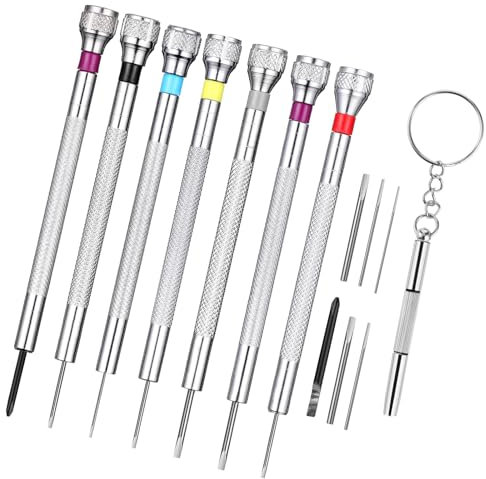 Brillen Schraubenzieher Set Uhren Präzision Schraubendreher Uhrmacherwerkzeug Uhrenwerkzeug Gehäuseöffner Uhr Batteriewechsel Werkzeug Uhrenöffner Reparatur für Brillenreparatur Uhren Brillen Schmuck