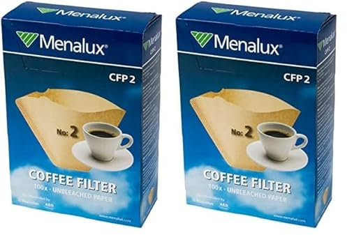 Menalux 900256313 Cfp2 Filtri Caffe in Carta Ecologica, 2 Tazze (Confezione da 2)