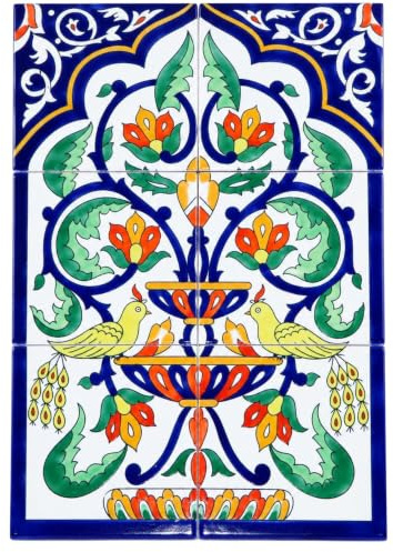 Fliesenbild Keramikfliesen Orientalisch Handbemalt Wandfliesen Mediterran 45x30 cm 06-59