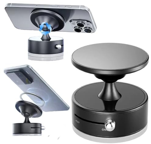 ARQIZ Car Phone Holder, Vacuum Suction Car Phone Mount, Mobile Phone Holder, Vacuum Magnetic Suction Phone Mount for Gym, Compatible with All Phones, for Screen/Mirror/Tile/Glass